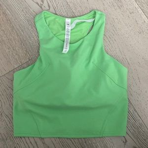Lululemon align high neck crop top size 6 lime green